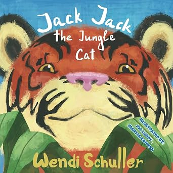 Jack Jack the Jungle Cat book cover with jungle adventure and animal illustrations